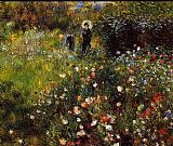 Summer Landscape Aka Woman With A Parasol In A Garden by Pierre Auguste Renoir